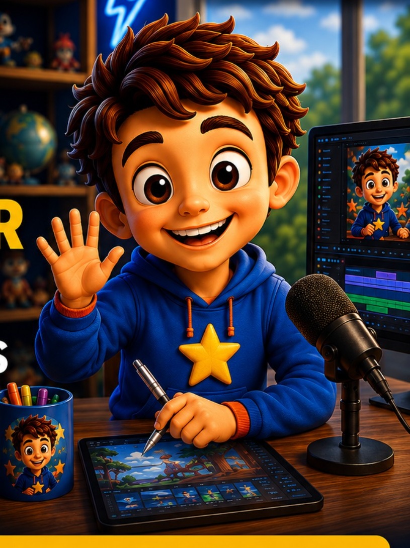 Cartoon mascot from the masterclass campaign